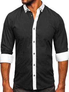 Chemise élégante à manche longue pour homme graphite Bolf 21750