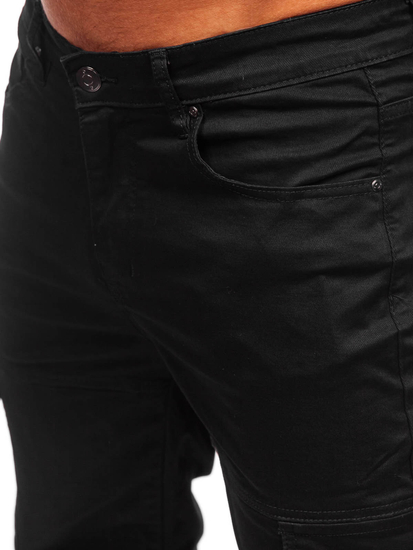 Homme Pantalon jogger cargo Noir Bolf S201