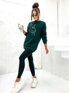 Femme Sweat imprimé chaud Bottle Vert Bolf VE77