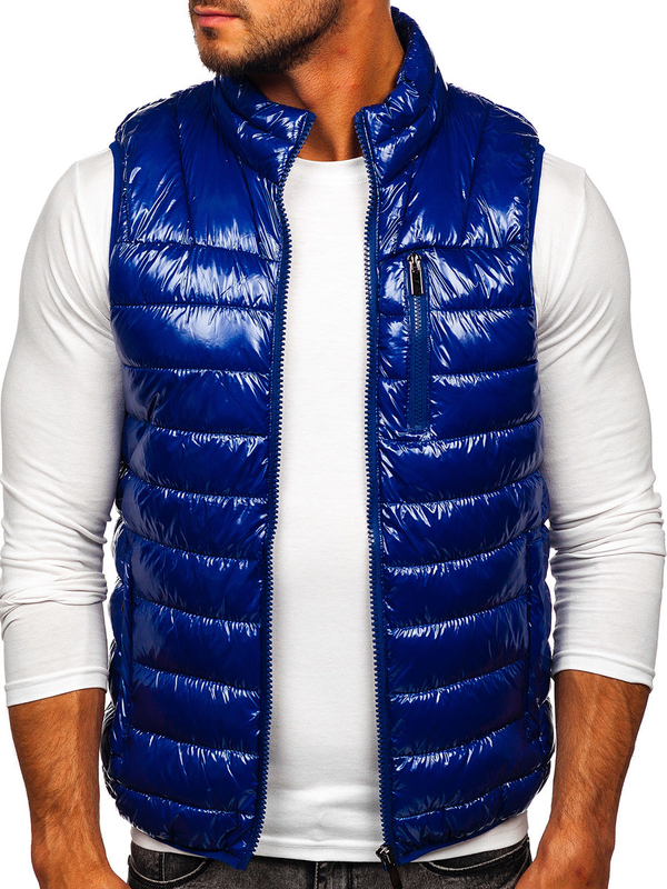Gilet matelassé bleu pour homme Bolf R0109A