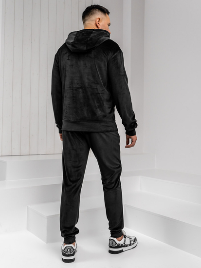 Homme Survêtement en velours à capuche Noir Bolf 8C1538A1