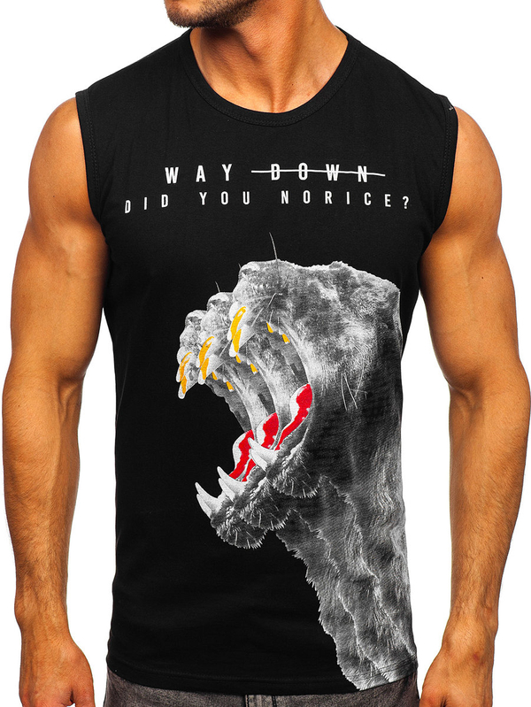 Tank top avec imprimé noir Bolf 14808