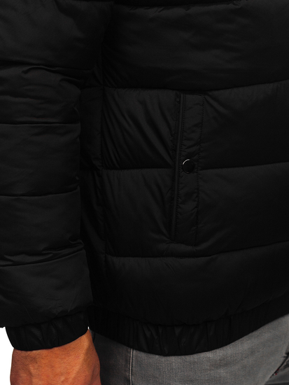 Homme Blouson d'hiver matelassé Noir Bolf 31M5015