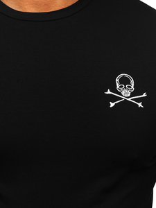 Tee-shirt imprimé pour homme noir Bolf MT3049