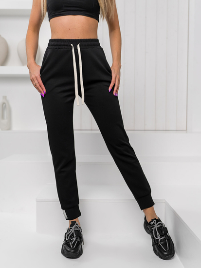 Femme Pantalon jogger Noir Bolf W7803