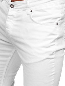 Pantalon jean skinny fit pour homme blanc Bolf R927