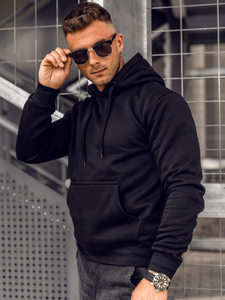 Sweat à capuche homme noir Bolf MB001A