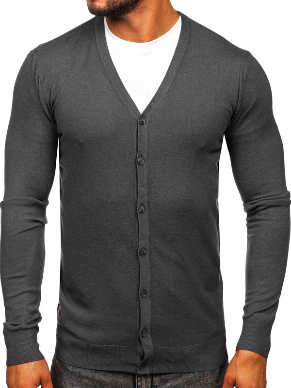 Cardigan avec fermeture pour homme anthracite Bolf MM6006