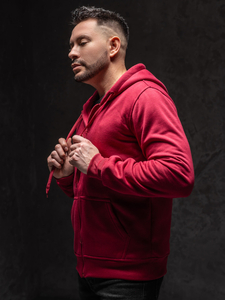 Homme Sweat-shirt à capuche Bordeaux Bolf 2008A1