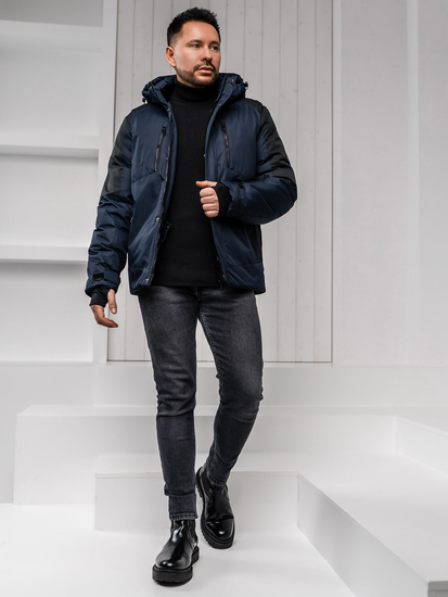 Homme Blouson d'hiver Bleu foncé Bolf 91M9902A1