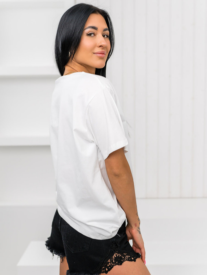 Femme T-shirt imprimé Blanc Bolf 96T633