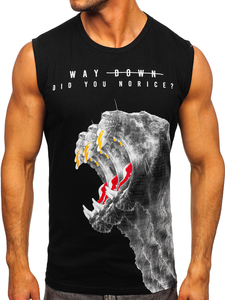 Tank top avec imprimé noir Bolf 14808