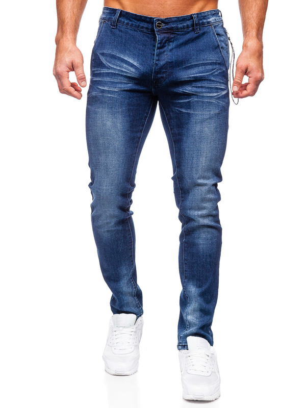Homme Pantalon en jean slim fit Bleu foncé Bolf MP0091BS