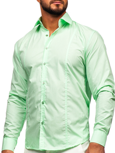 Homme Chemise élégante à manche longue Menthe Bolf 6944