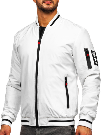 Homme Blouson bomber de transition Blanc Bolf 84M3034