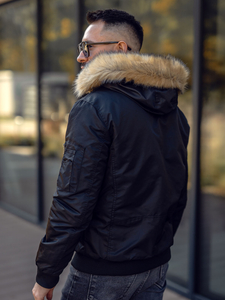 Blouson d'hiver pour homme noir Bolf 2129