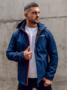 Homme Blouson softshell de transition Bleu foncé Bolf BK122A