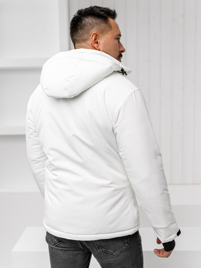 Homme Blouson d'hiver matelassé oversize Blanc Bolf HH011A1