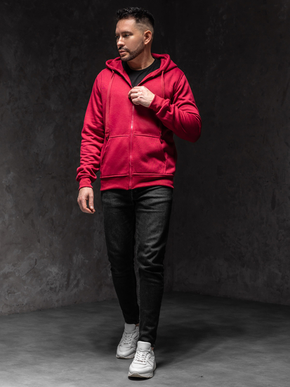 Homme Sweat-shirt à capuche Bordeaux Bolf 2008A1