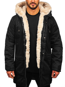 Homme Parka d'hiver Noir Bolf 5M120