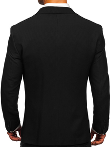 Homme Veste de costume élégante Noir Bolf 025