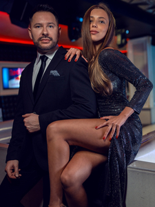 Cravate élégante étroite noire pour homme Bolf K001A