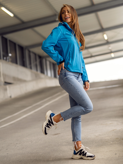 Femme Blouson softshell de transition Bleu Bolf AB056