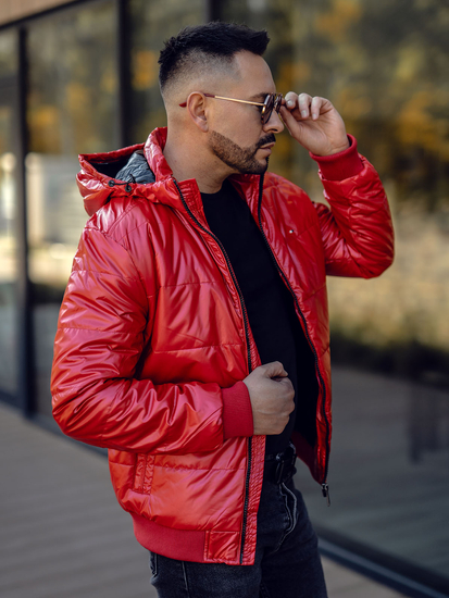 Blouson de transition sportif matelassé pour homme rouge Bolf 2143