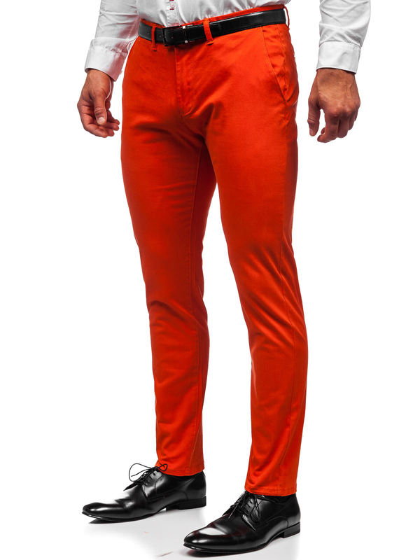 Pantalon chino pour homme orange Bolf 1143
