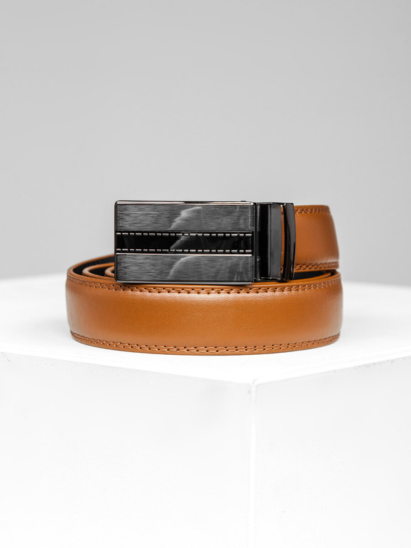 Homme Ceinture en cuir Marron Bolf C006