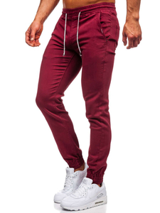 Pantalon jogger bordeaux pour homme Bolf CT8808