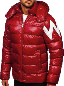 Homme Blouson matelassée d'hiver Rouge Bolf 9981