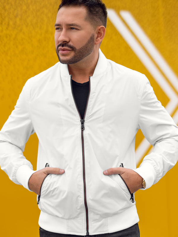 Blouson bomber de transition pour homme blanc Bolf 7116A
