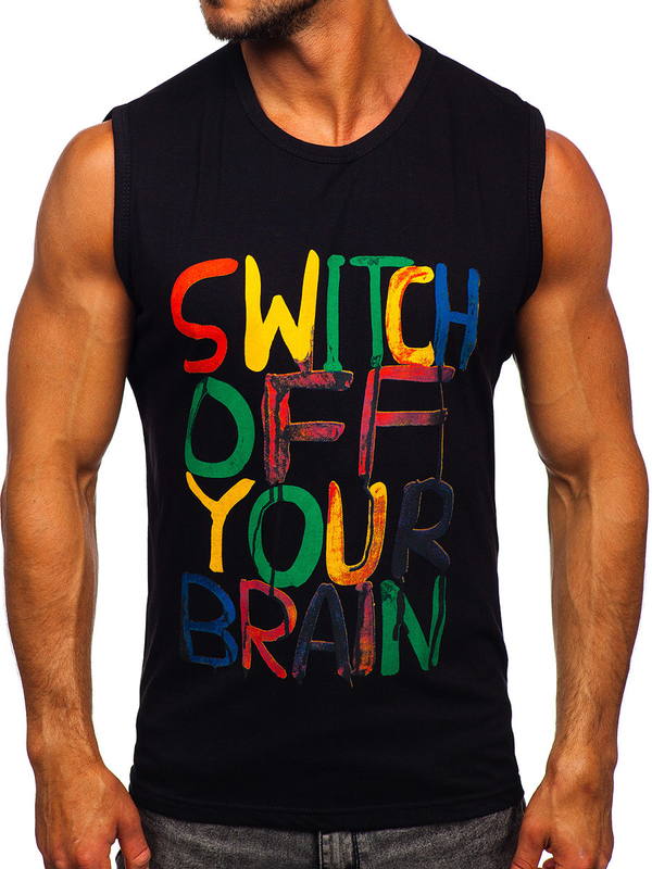 Tank top avec imprimé noir Bolf 14803-1