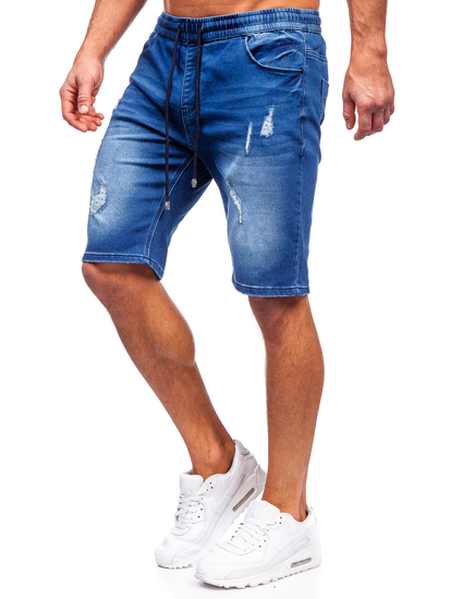 Short en jean bleu marine pour homme Bolf MP00601BS
