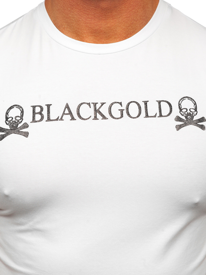 Tee-shirt imprimé pour homme blanc Bolf MT3050