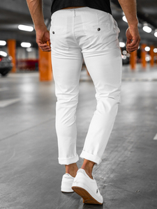 Pantalon chino pour homme blanc Bolf 1146     