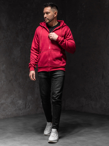 Homme Sweat-shirt à capuche Bordeaux Bolf 2008A1