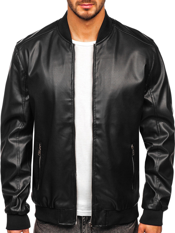 Blouson en jean pour homme noir Bolf 7110
