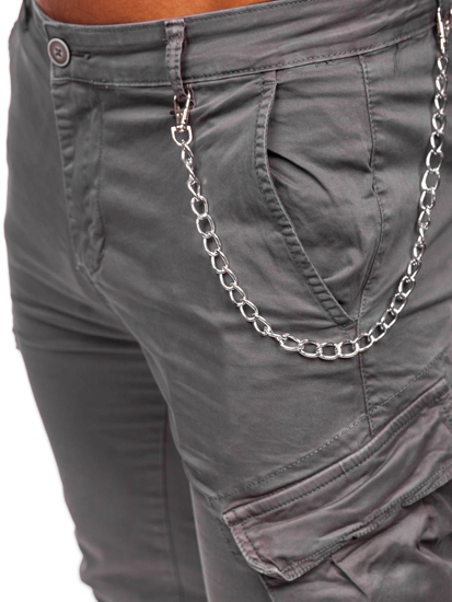 Homme Pantalon jogger cargo Gris Bolf SK850
