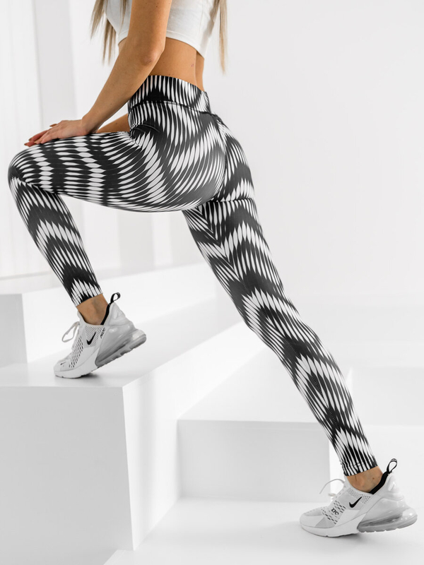 Legging noir-blanc pour femme Bolf 20700