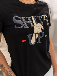 Femme T-shirt imprimé Noir Bolf 95T2501