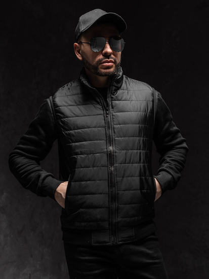 Homme Gilet matelassé Noir Bolf MY77A1