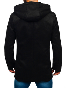 Homme Manteau d'hiver à capuche Noir Bolf 79B3A1-197
