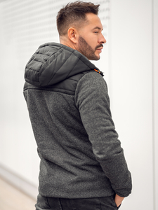 Blouson de transition pour homme noir-orange Bolf BKS2153