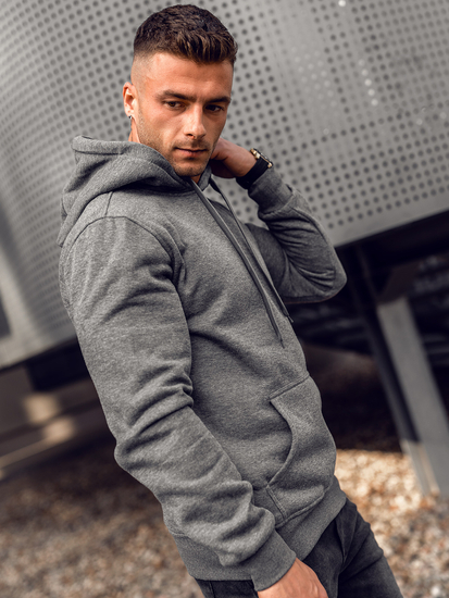 Homme Sweat-shirt kangourou à capuche Anthracite Bolf MB001A