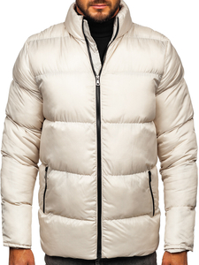 Blouson d'hiver matelassé pour homme beige Bolf 0025