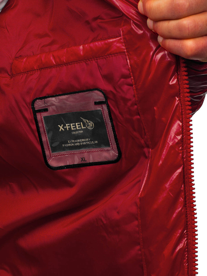 Homme Blouson matelassée d'hiver Rouge Bolf 9981
