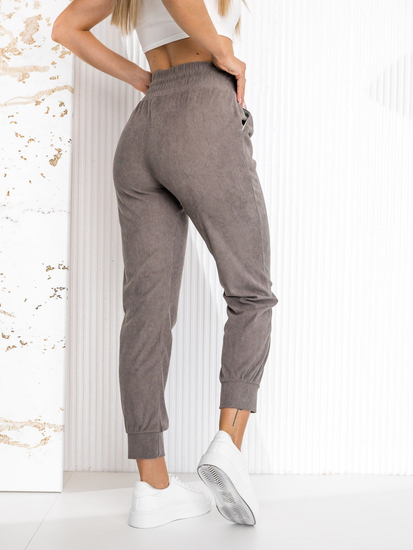 Femme Pantalon sportif en rayures Gris Bolf W7858