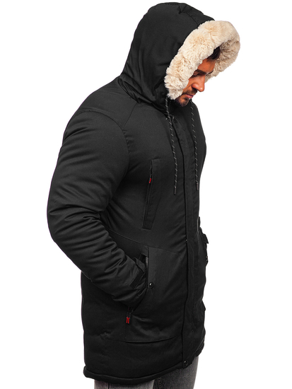 Parka d'hiver pour homme noire Bolf 22M52